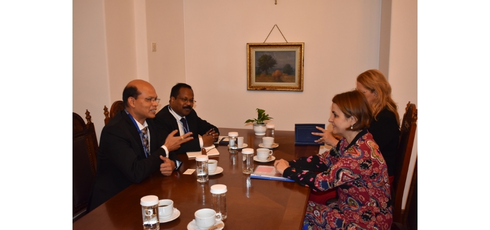 Ambassador Dr. Manoj Kumar Mohapatra met Presidential Advisor Luminița Odobescu.